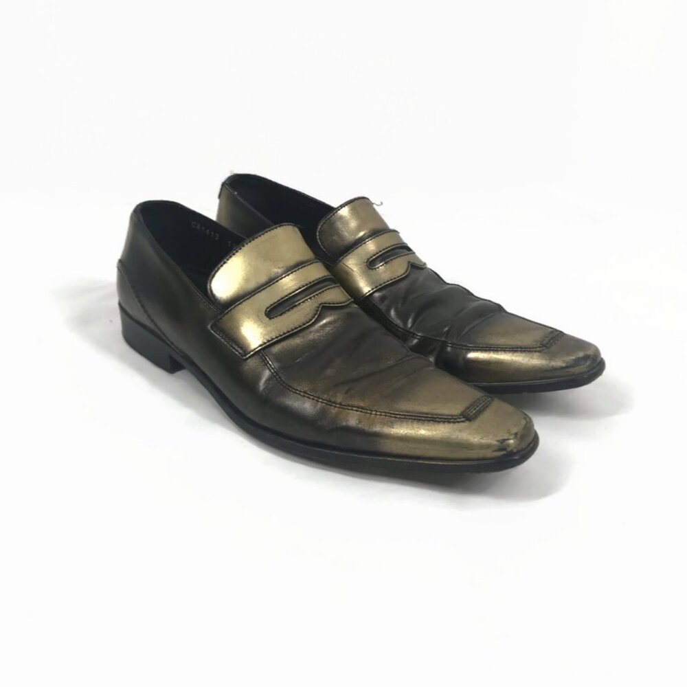 Dolce & Gabbana Pointy Loafers Gold Black Bronze